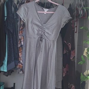 Arizona Jean co (M) black striped dress